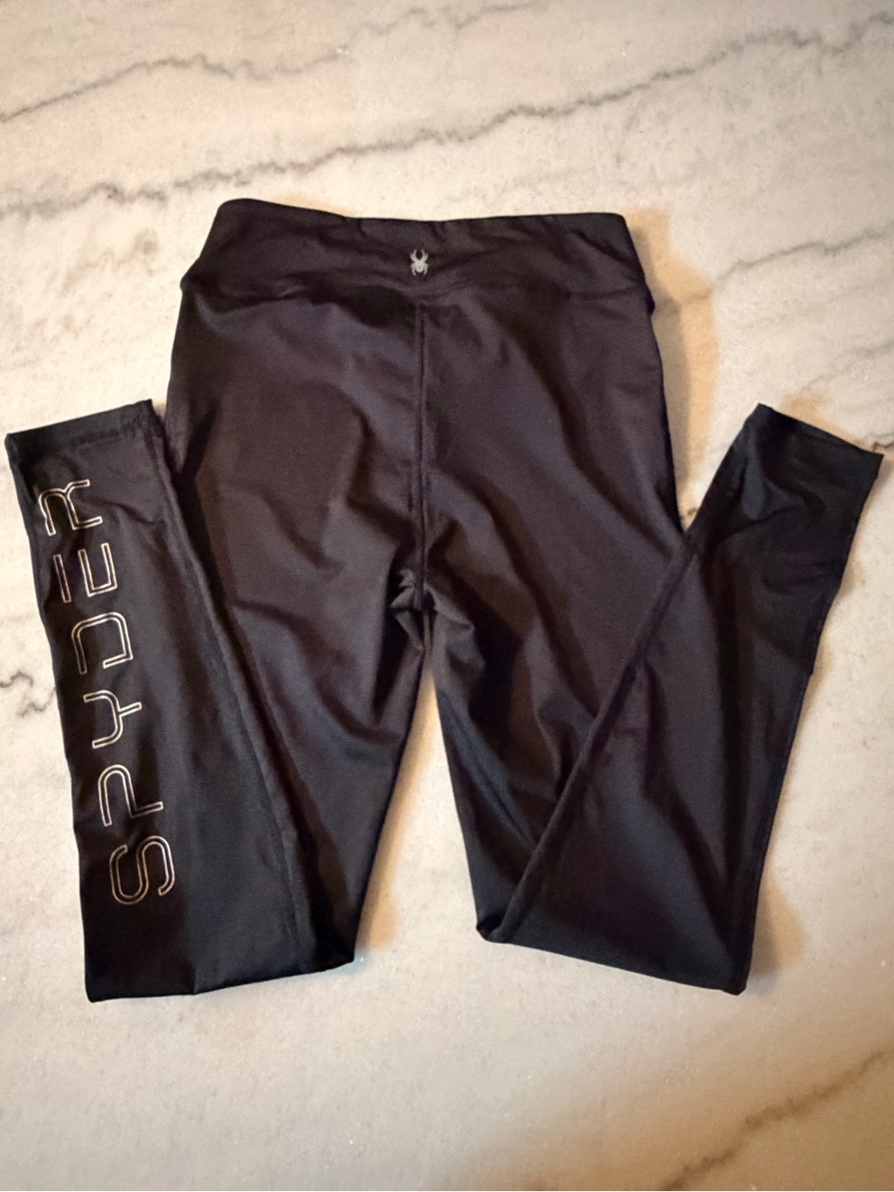 Spyder Black Active Leggings with Side Logo - Picture 4 of 4